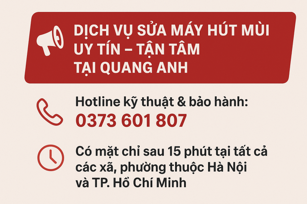 sửa chữa máy hút mùi